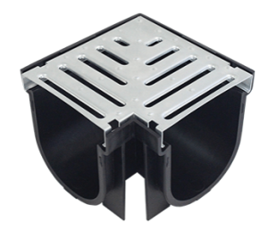 Standard Corner with Galvanised Steel Grate EasyDRAIN 83338