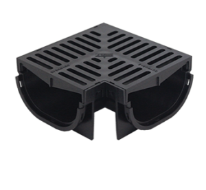 Standard Compact Corner Complete Black for EasyDRAIN 83600