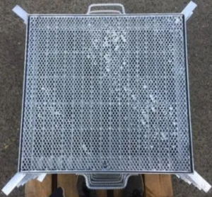 920 x 920 x 50mm Heavy Duty Hot Dip Galvanised Drainage Hinged Grate and Frame HEELGUARD
