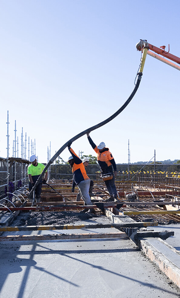 highrise pouring cement
